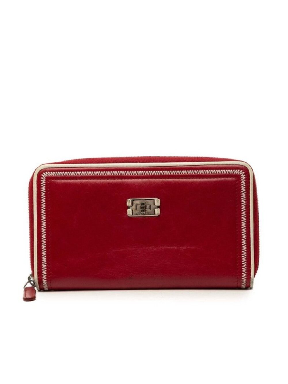 Chanel 2.55 Zip Around Wallet Red Leather